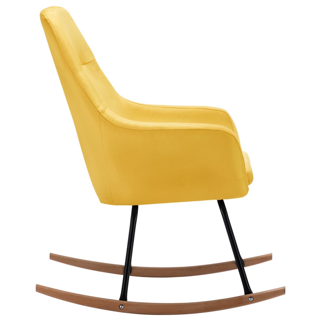 Chaise à bascule Jaune moutarde Tissu - XIOS