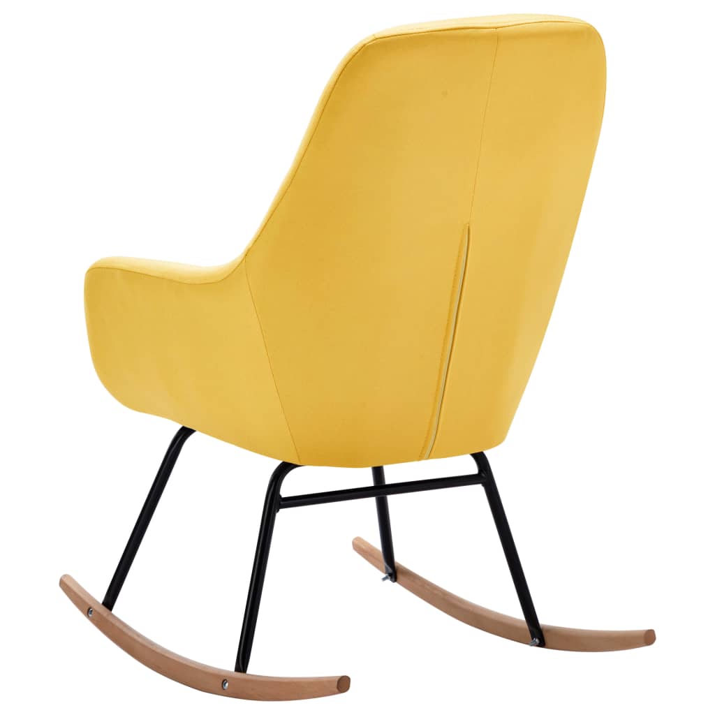 Chaise à bascule Jaune moutarde Tissu - XIOS