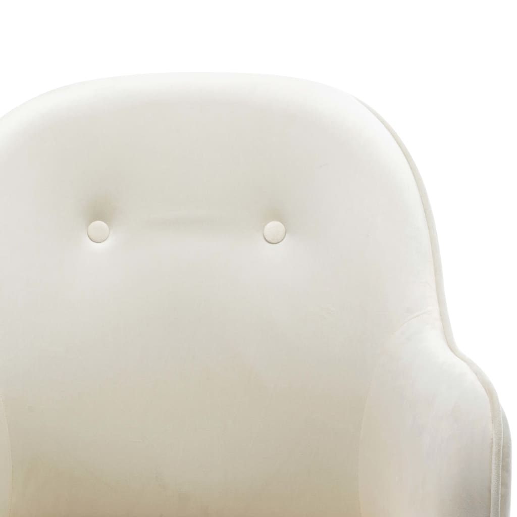 Chaise à bascule Blanc crème Velours - XIOS