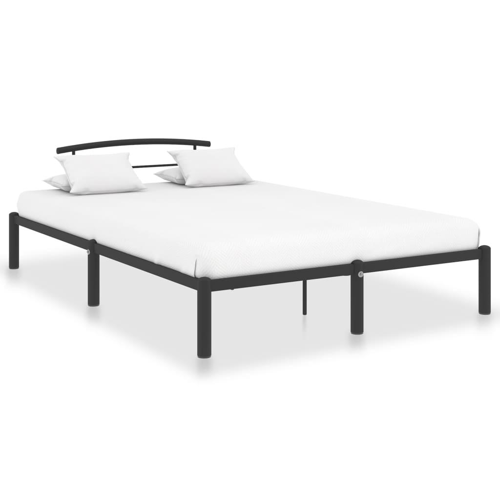 Cadre de lit sans matelas noir métal 140x200 cm - XIOS