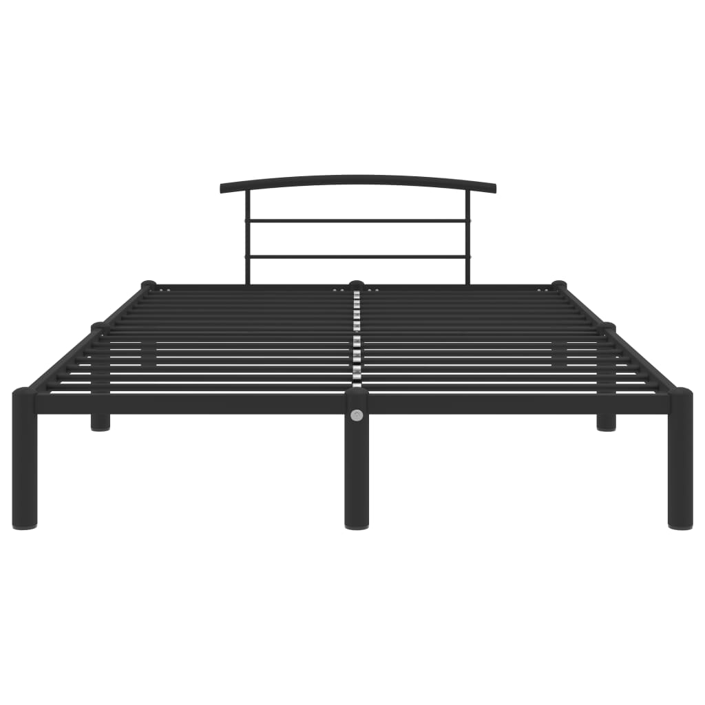 Cadre de lit sans matelas noir métal 140x200 cm - XIOS