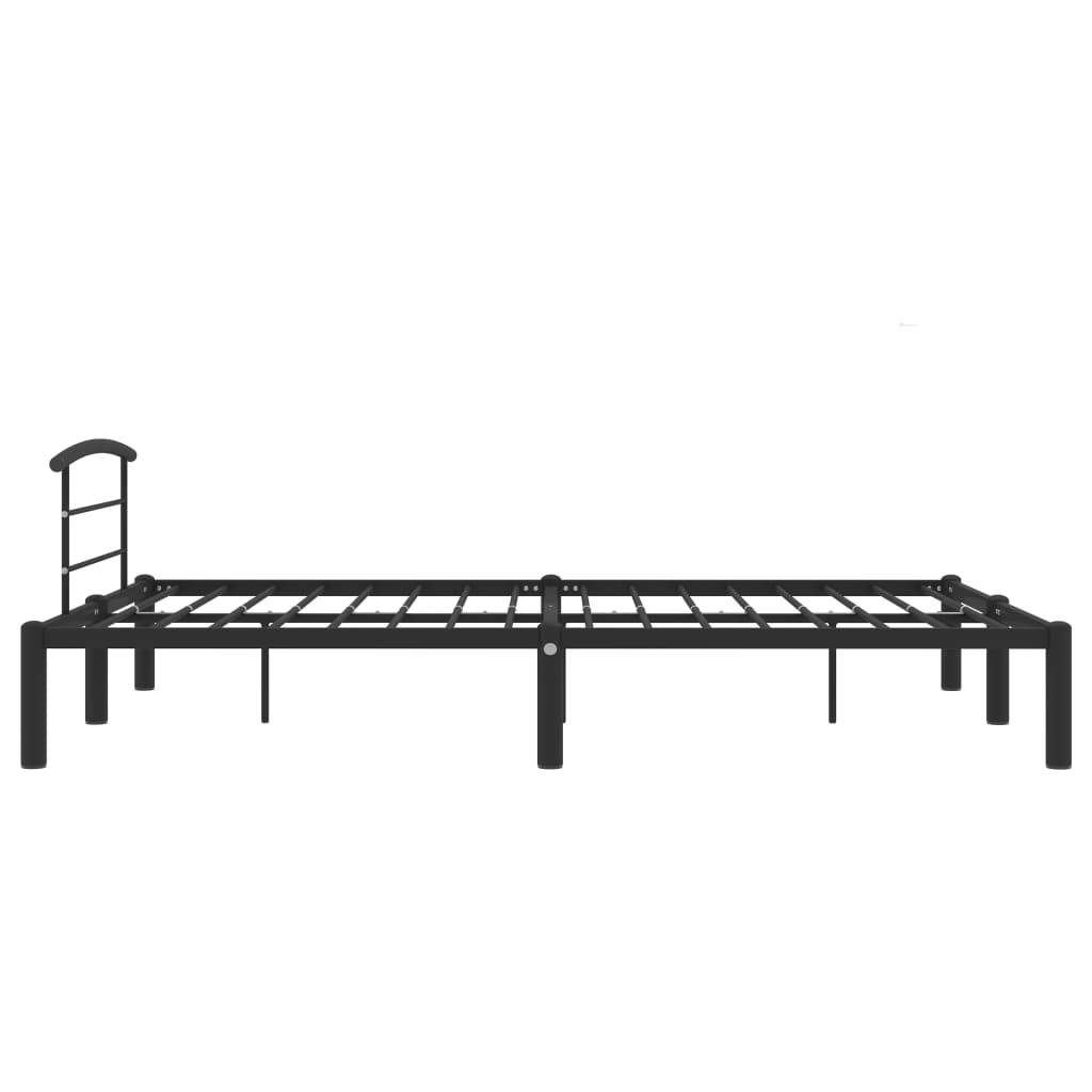 Cadre de lit sans matelas noir métal 140x200 cm - XIOS