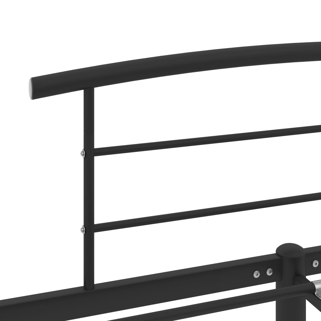 Cadre de lit sans matelas noir métal 140x200 cm - XIOS