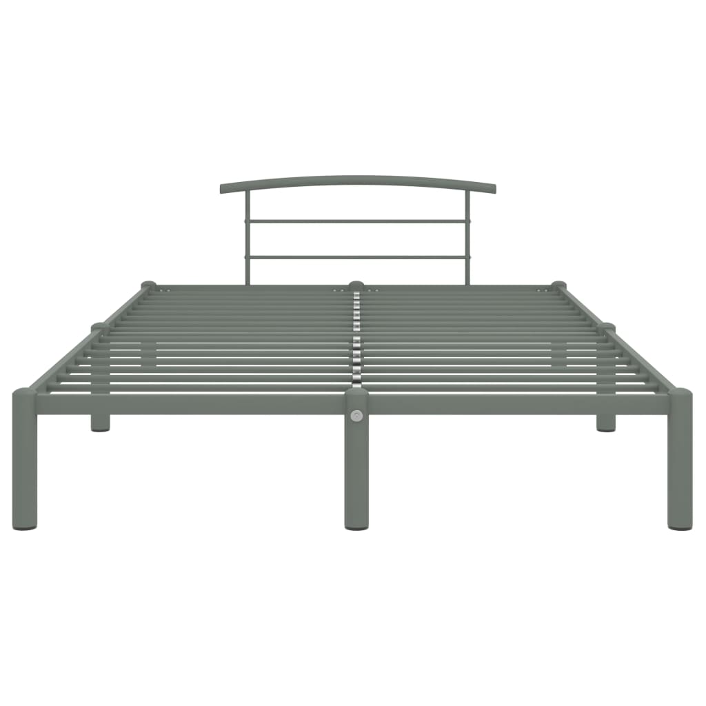Cadre de lit sans matelas gris métal 120x200 cm - XIOS