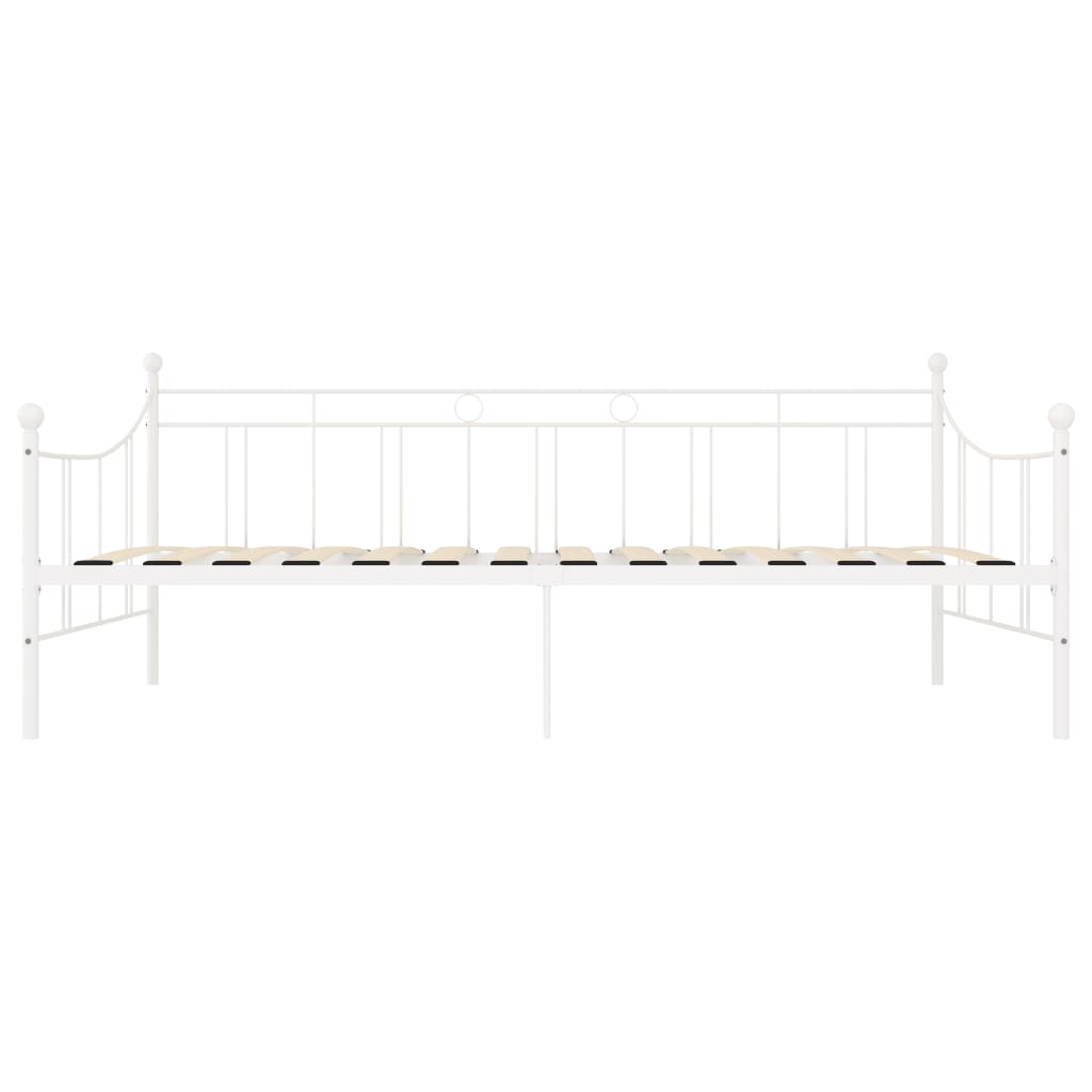 Cadre de lit de jour sans matelas blanc métal 90x200 cm - XIOS