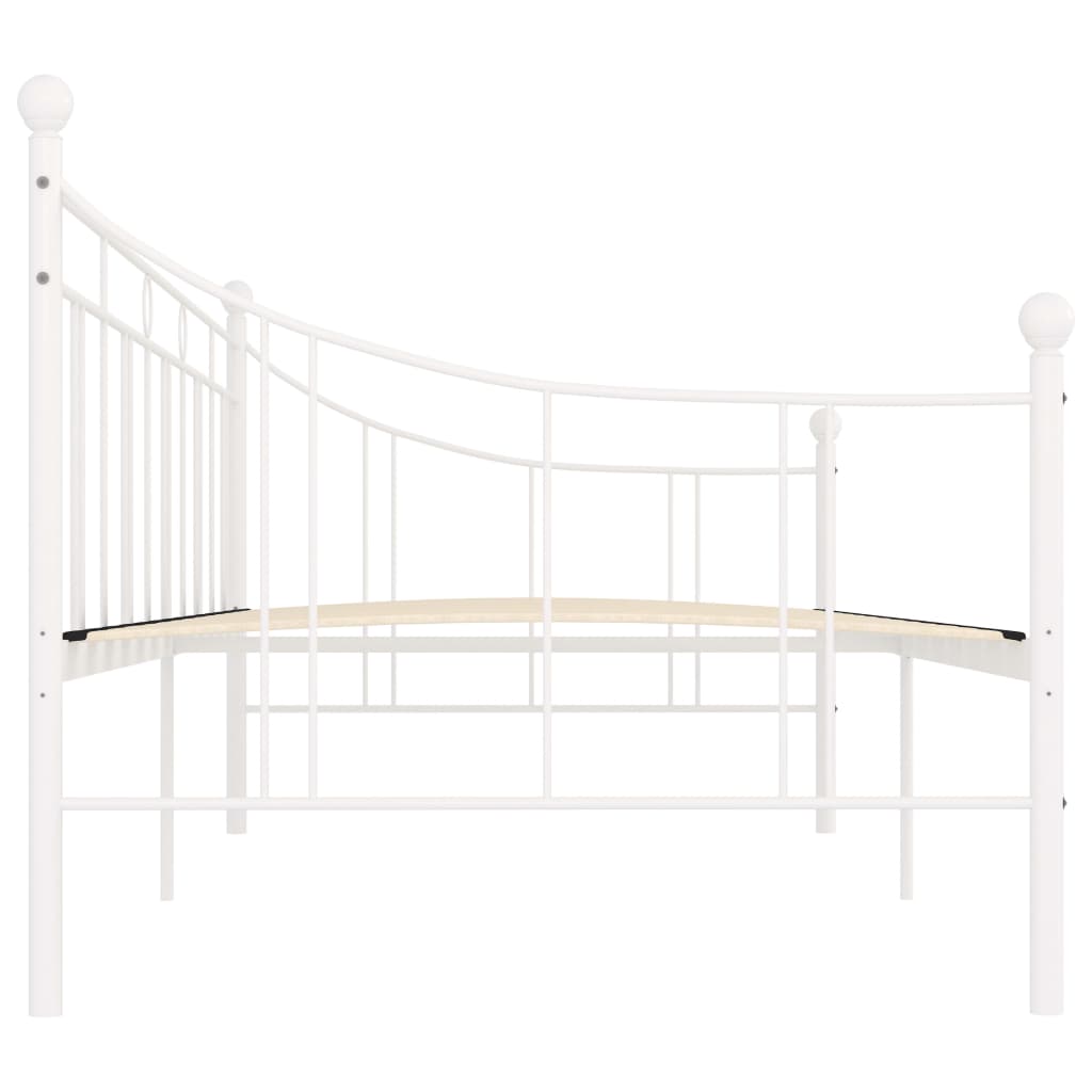 Cadre de lit de jour sans matelas blanc métal 90x200 cm - XIOS