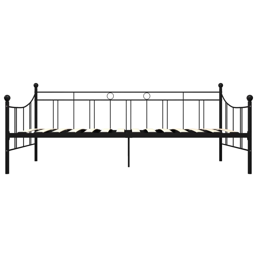 Cadre de lit de repos sans matelas noir métal 90x200 cm - XIOS