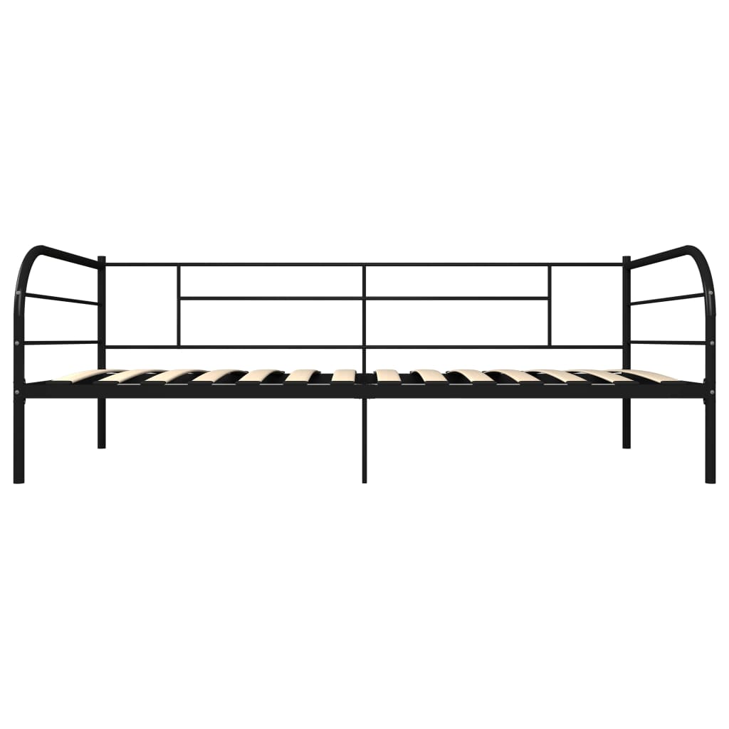 Cadre de lit de repos sans matelas noir métal 90x200 cm - XIOS