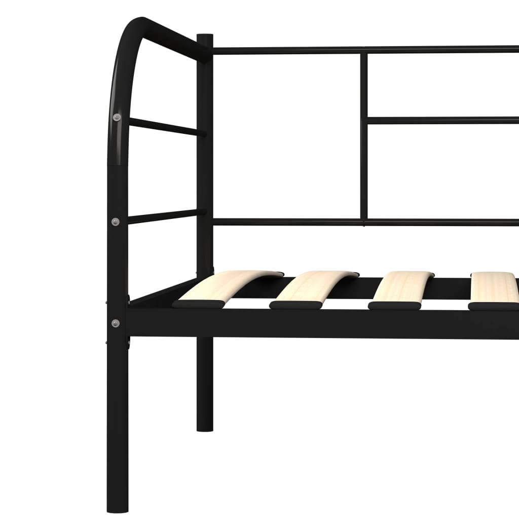 Cadre de lit de repos sans matelas noir métal 90x200 cm - XIOS