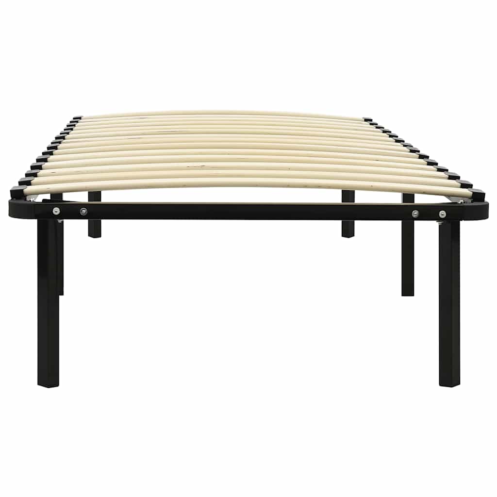 Cadre de lit sans matelas noir métal 90x200 cm - XIOS