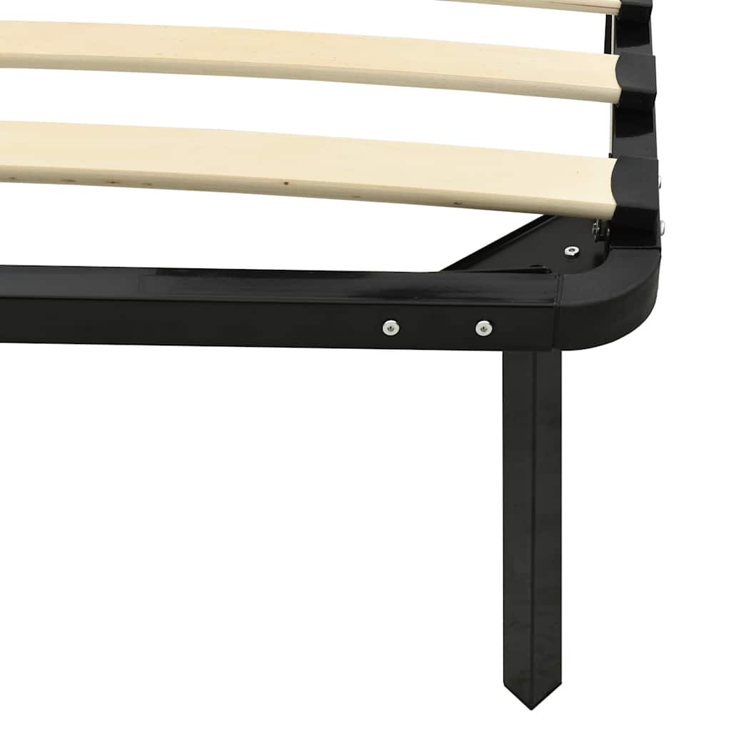 Cadre de lit sans matelas noir métal 90x200 cm - XIOS