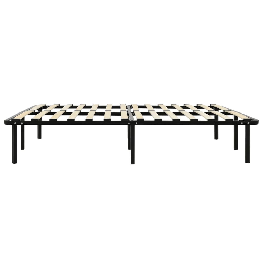 Cadre de lit sans matelas noir métal 120x200 cm - XIOS