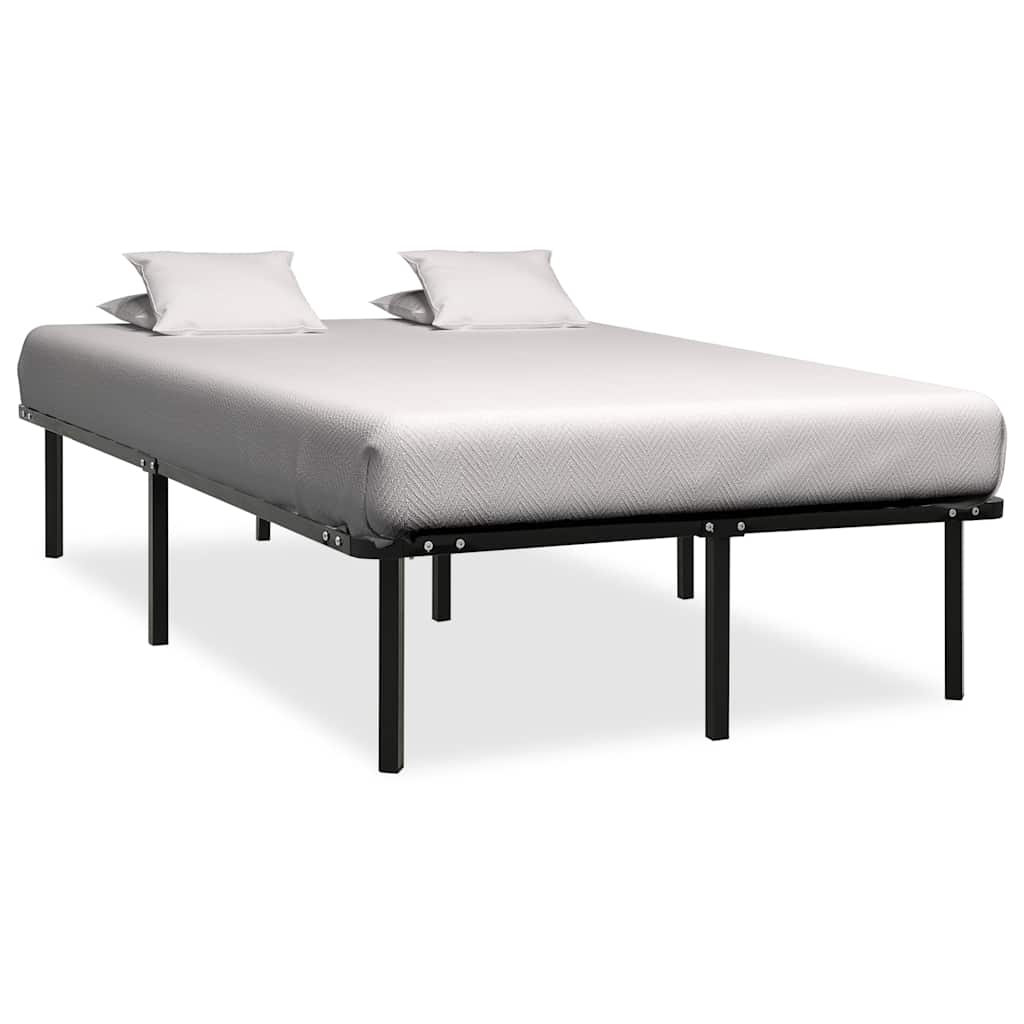 Cadre de lit sans matelas noir métal 160x200 cm - XIOS