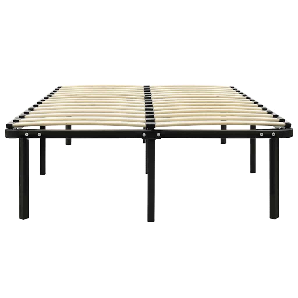 Cadre de lit sans matelas noir métal 160x200 cm - XIOS