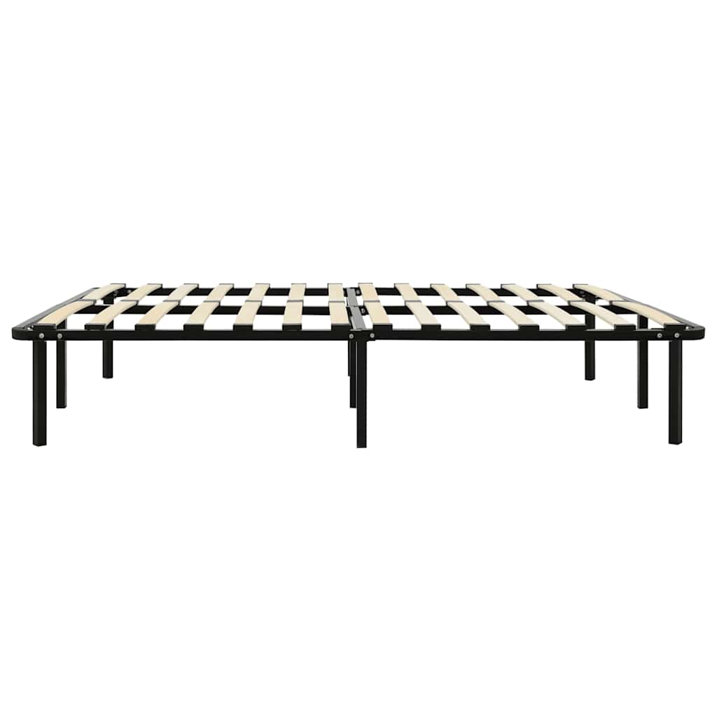 Cadre de lit sans matelas noir métal 160x200 cm - XIOS