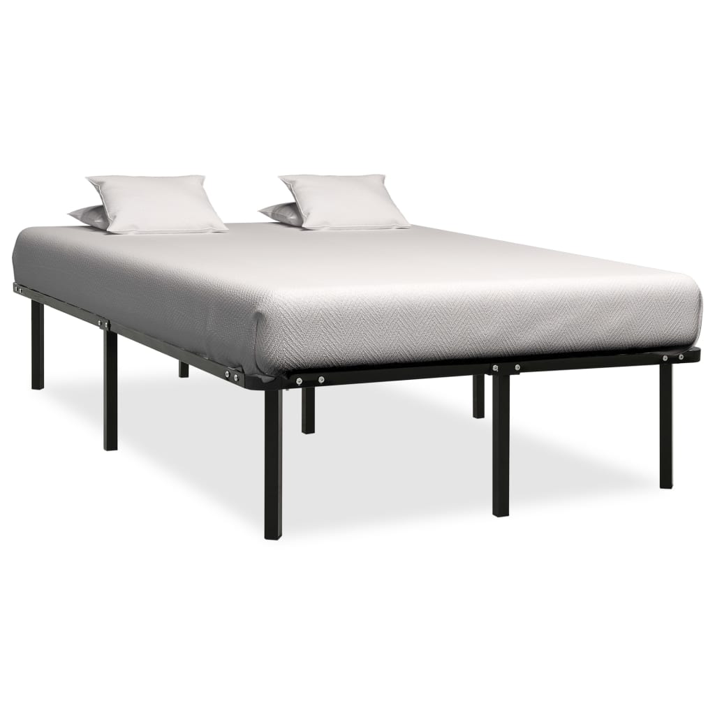 Cadre de lit sans matelas noir métal 180x200 cm - XIOS