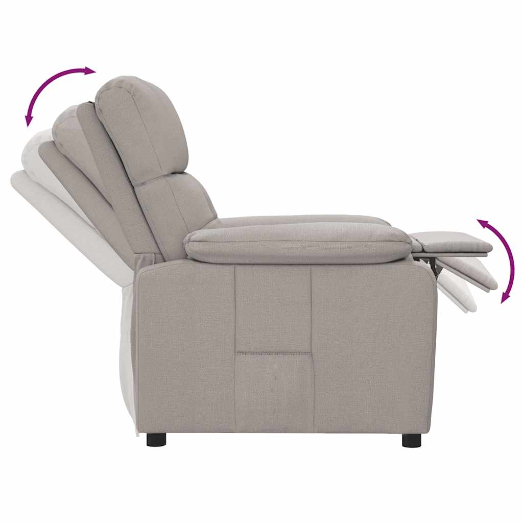 Fauteuil inclinable Taupe Tissu - XIOS