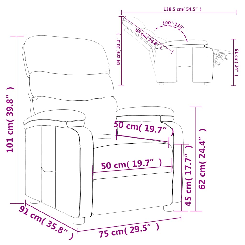 Fauteuil inclinable Noir Similicuir - XIOS