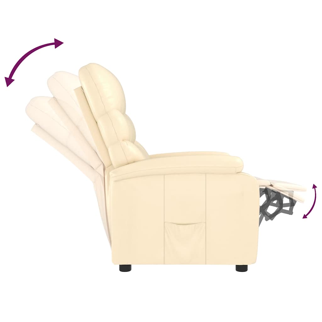 Fauteuil inclinable Crème Similicuir - XIOS