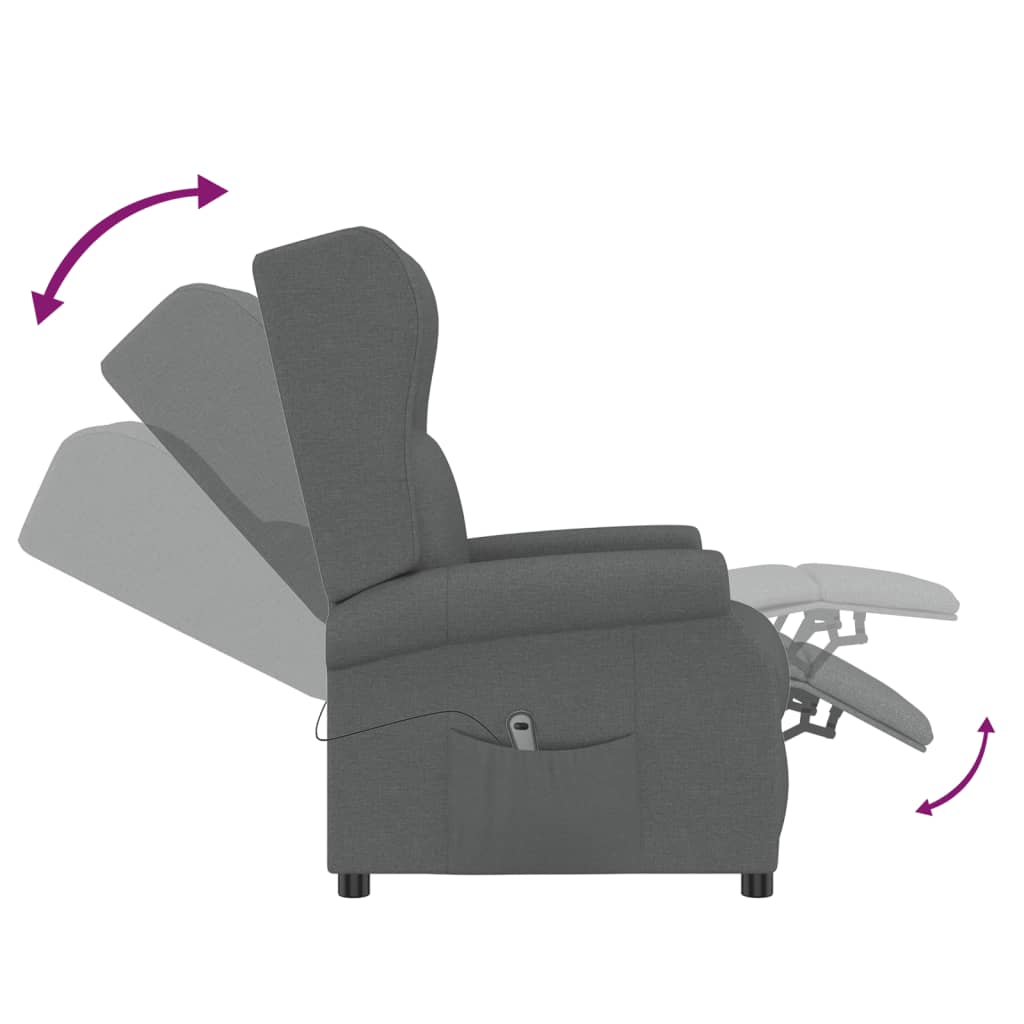 Fauteuil Gris foncé Tissu - XIOS