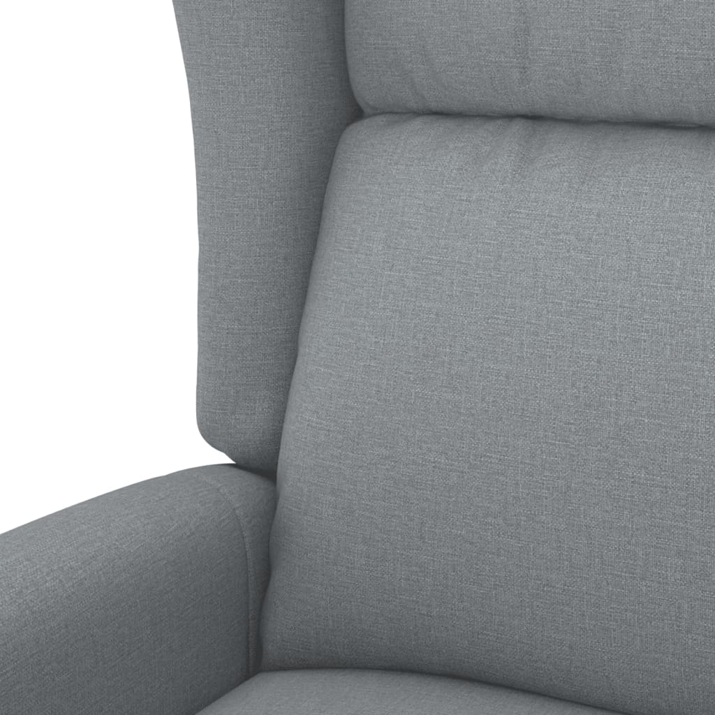 Fauteuil de massage inclinable Gris clair Tissu - XIOS