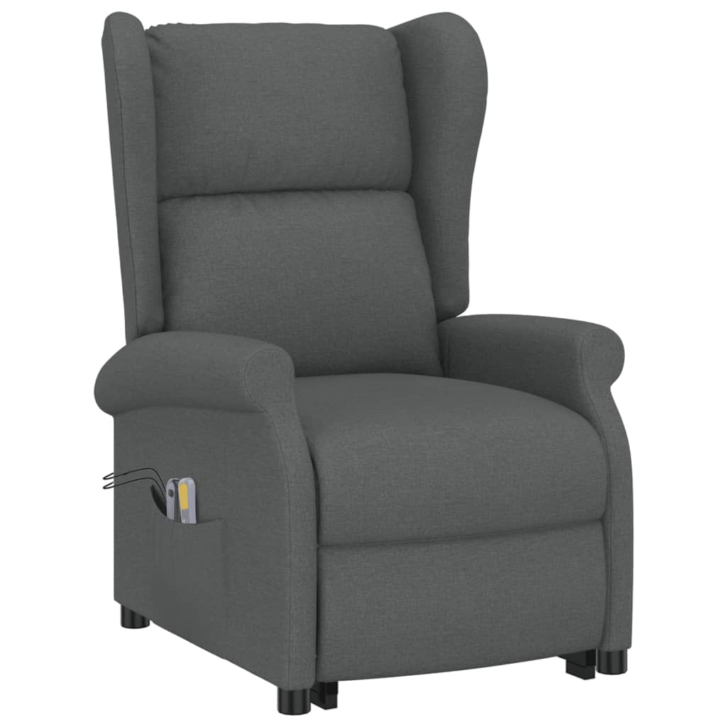 Fauteuil de massage inclinable Gris foncé Tissu - XIOS