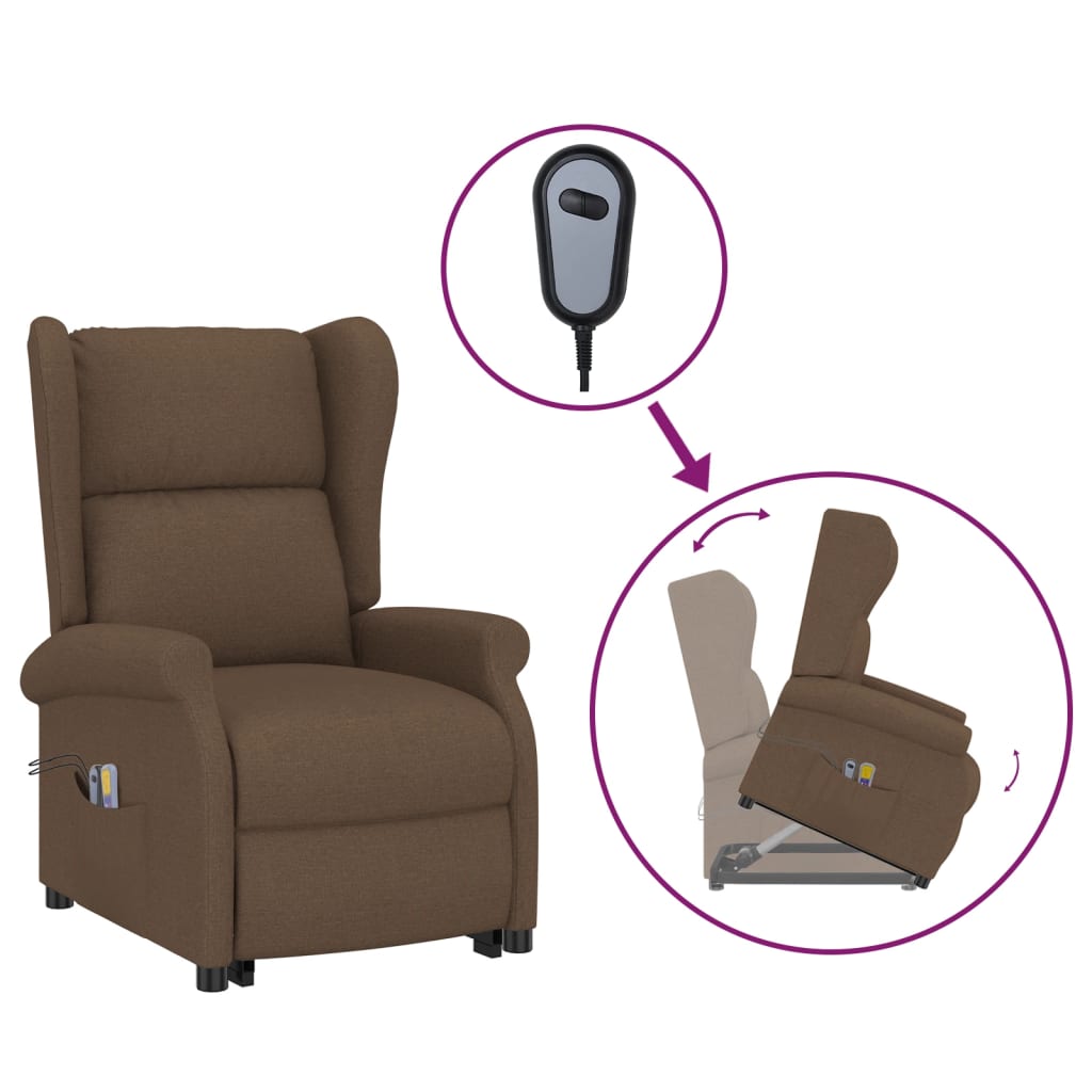 Fauteuil de massage Marron Tissu