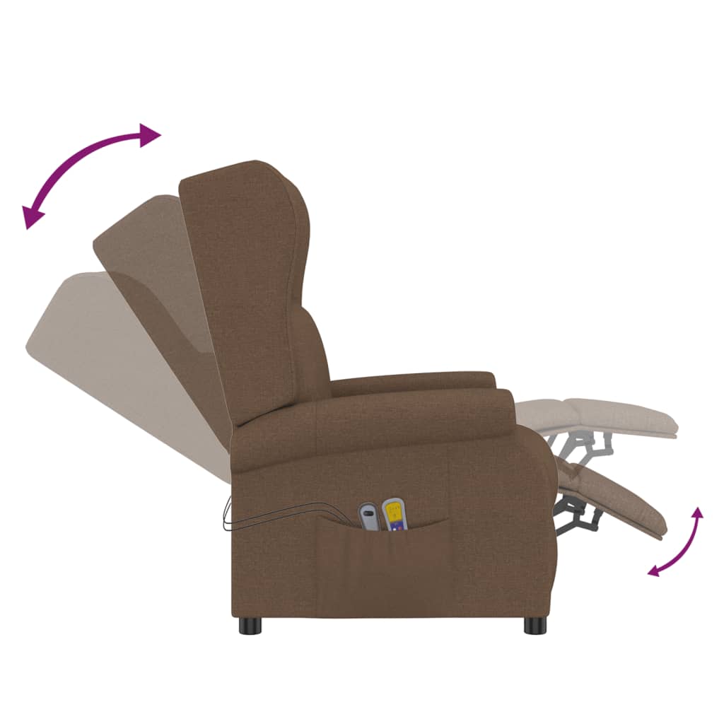 Fauteuil de massage Marron Tissu