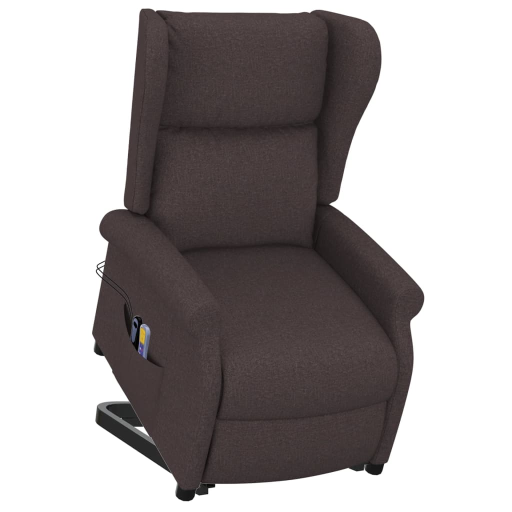 Fauteuil de massage Marron foncé Tissu