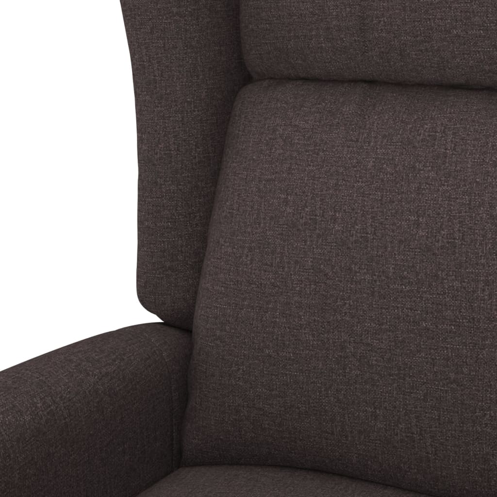 Fauteuil de massage Marron foncé Tissu