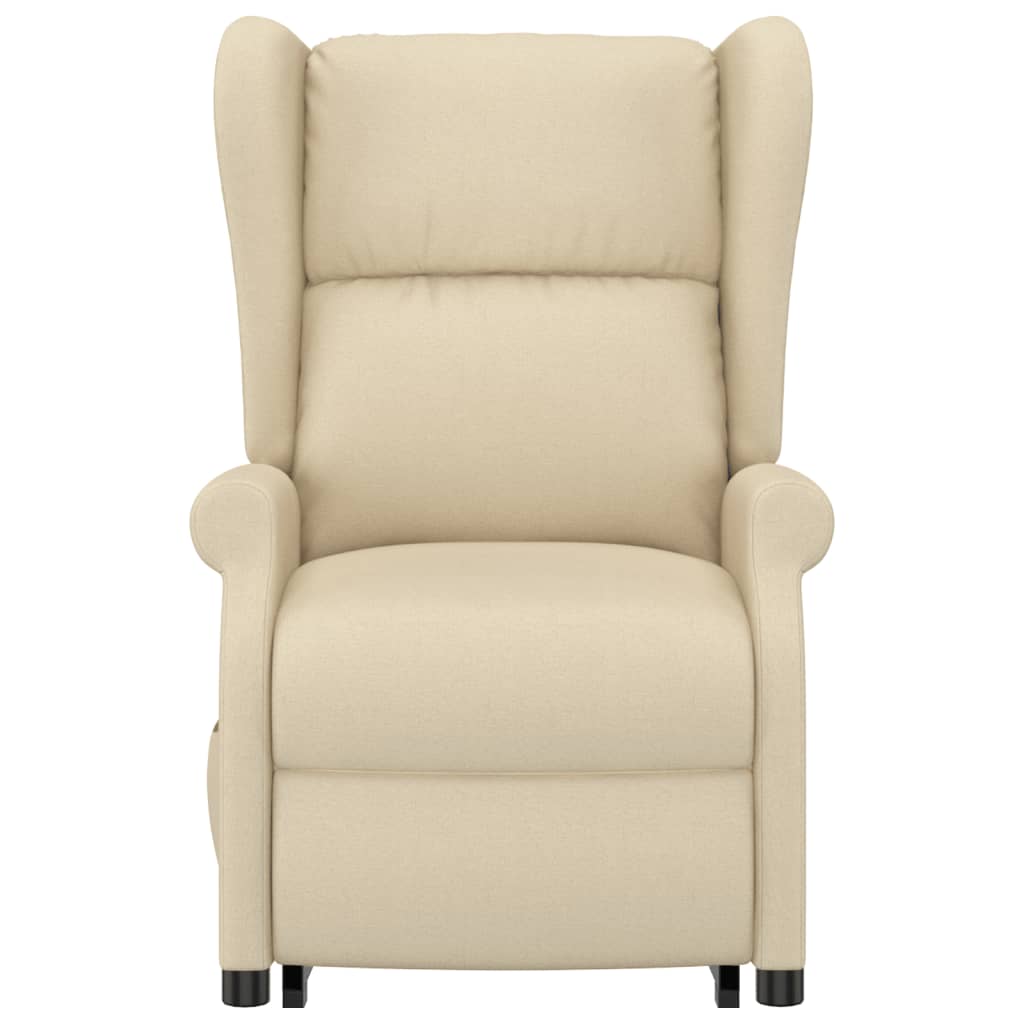 Fauteuil de massage Crème Tissu Fauteuils électriques vidaXL