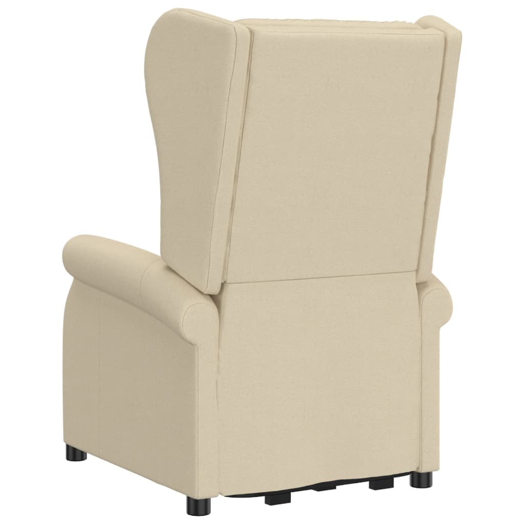 Fauteuil de massage Crème Tissu Fauteuils électriques vidaXL