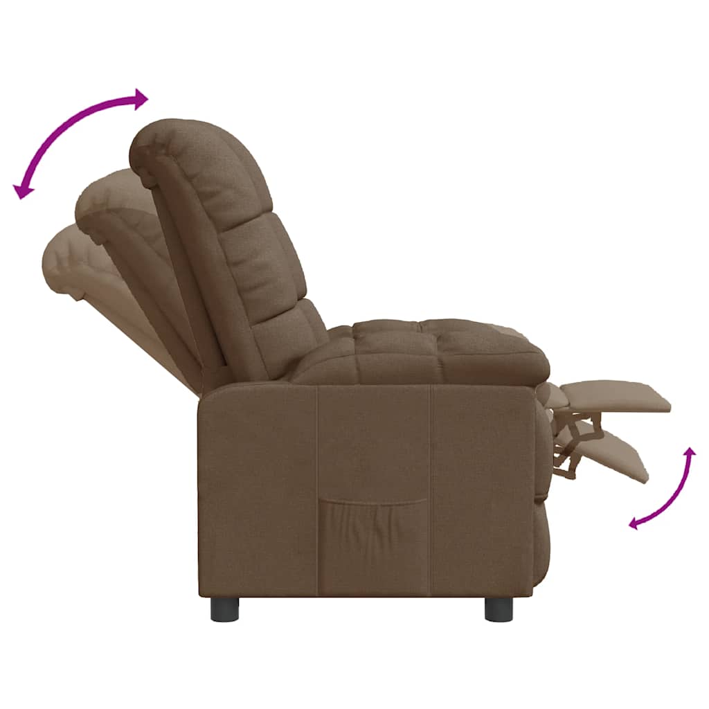 Fauteuil inclinable Marron Tissu - XIOS