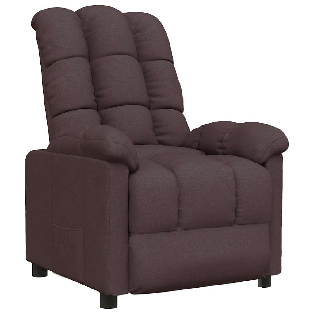 Fauteuil inclinable Marron foncé Tissu - XIOS