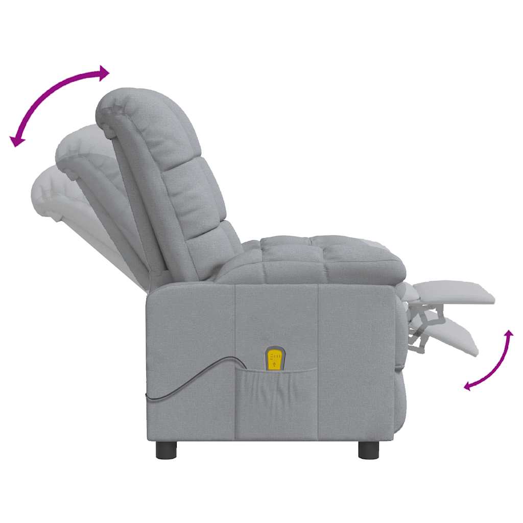 Fauteuil de massage Gris clair Tissu - XIOS