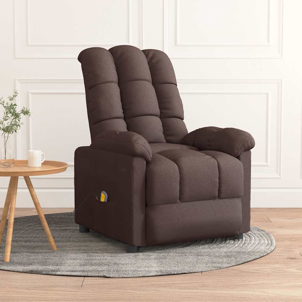 Fauteuil de massage Marron foncé Tissu - XIOS