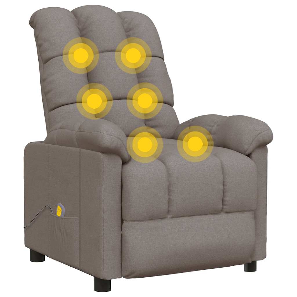 Fauteuil de massage Taupe Tissu