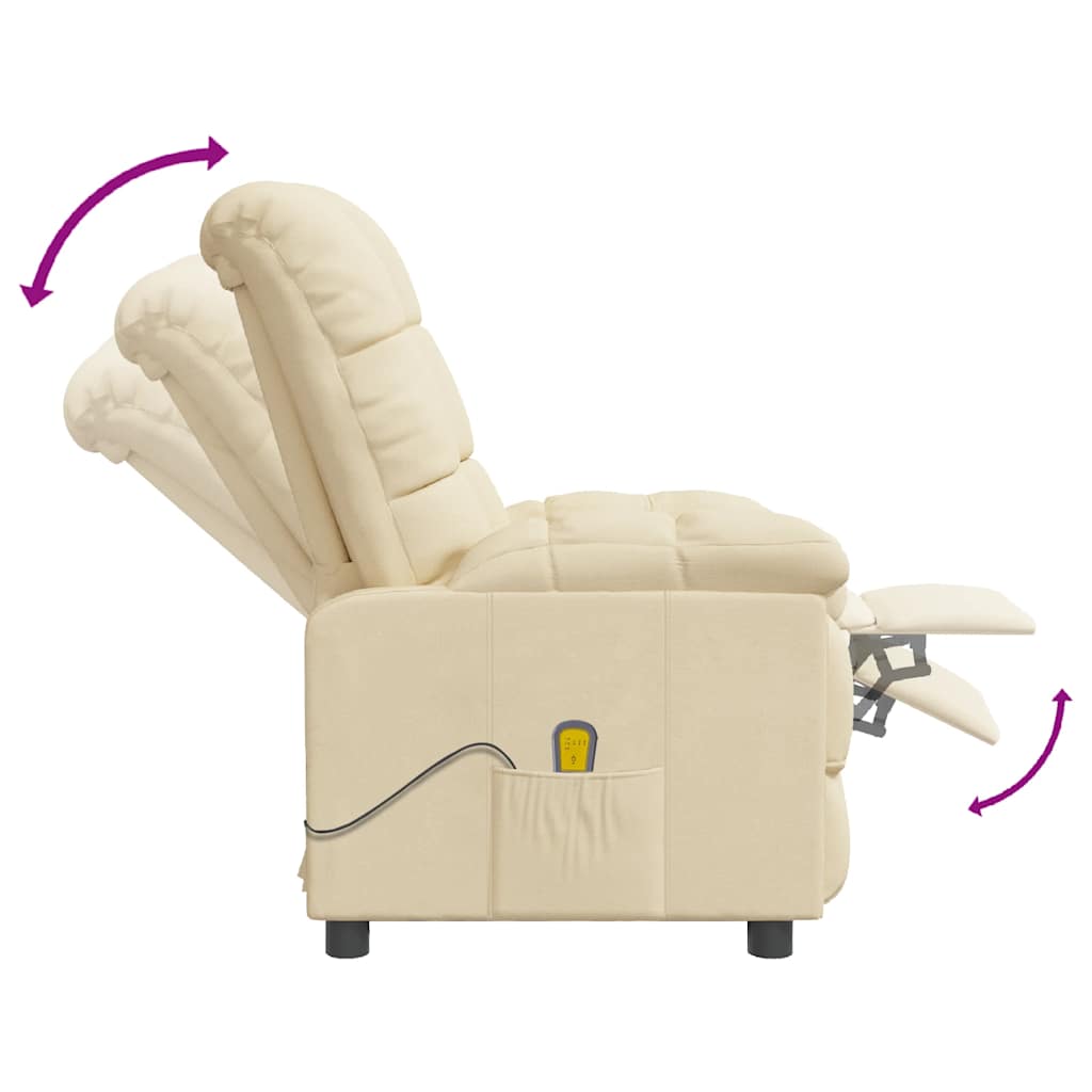 Fauteuil de massage Crème Tissu