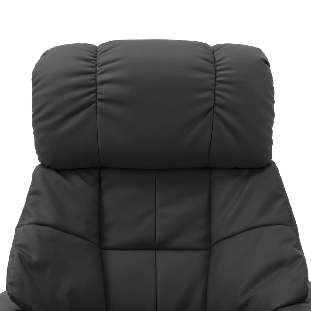 Fauteuil de massage inclinable Gris Similicuir et bois courbé - XIOS