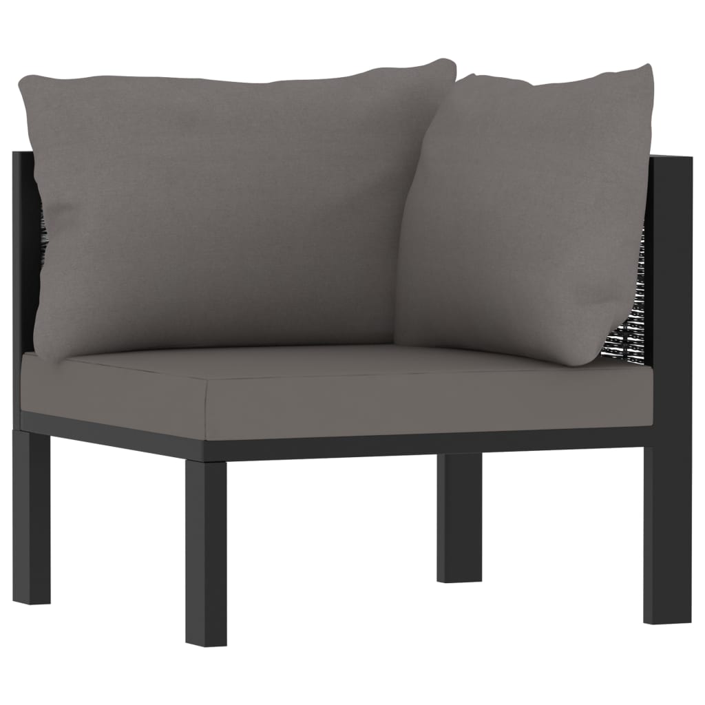 Canapé d'angle sectionnel avec accoudoir gauche Résine tressée Éléments pour canapés modulables de jardin vidaXL