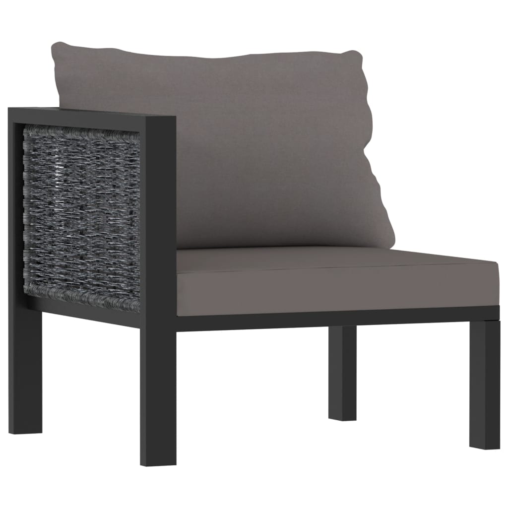 Canapé à 3 places avec coussins Anthracite Résine tressée - XIOS