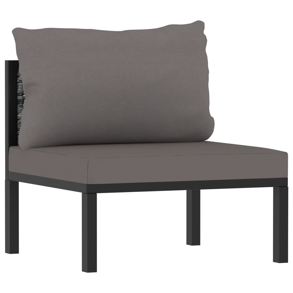 Salon de jardin 9 pcs avec coussins Résine tressée Anthracite Salons de jardin vidaXL