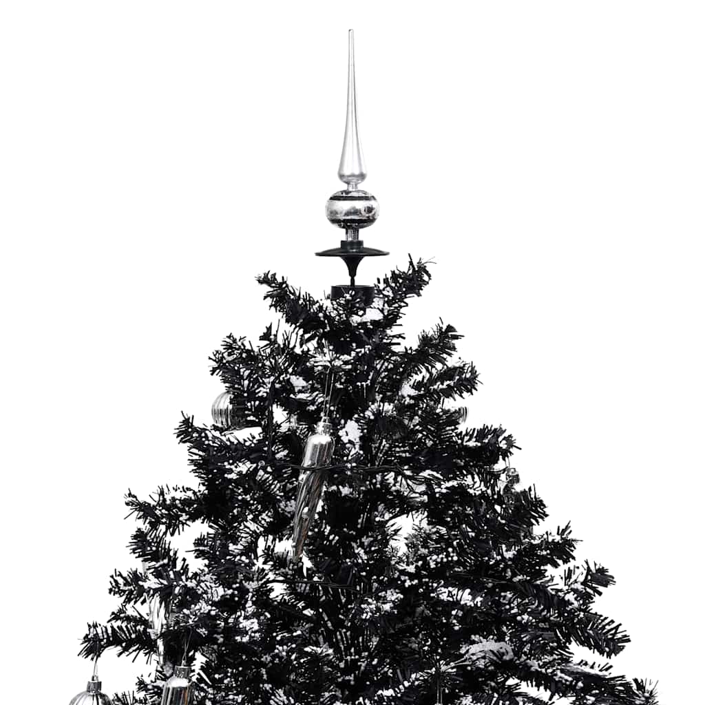 Arbre de Noël neigeux avec base de parapluie Noir 170 cm PVC - XIOS