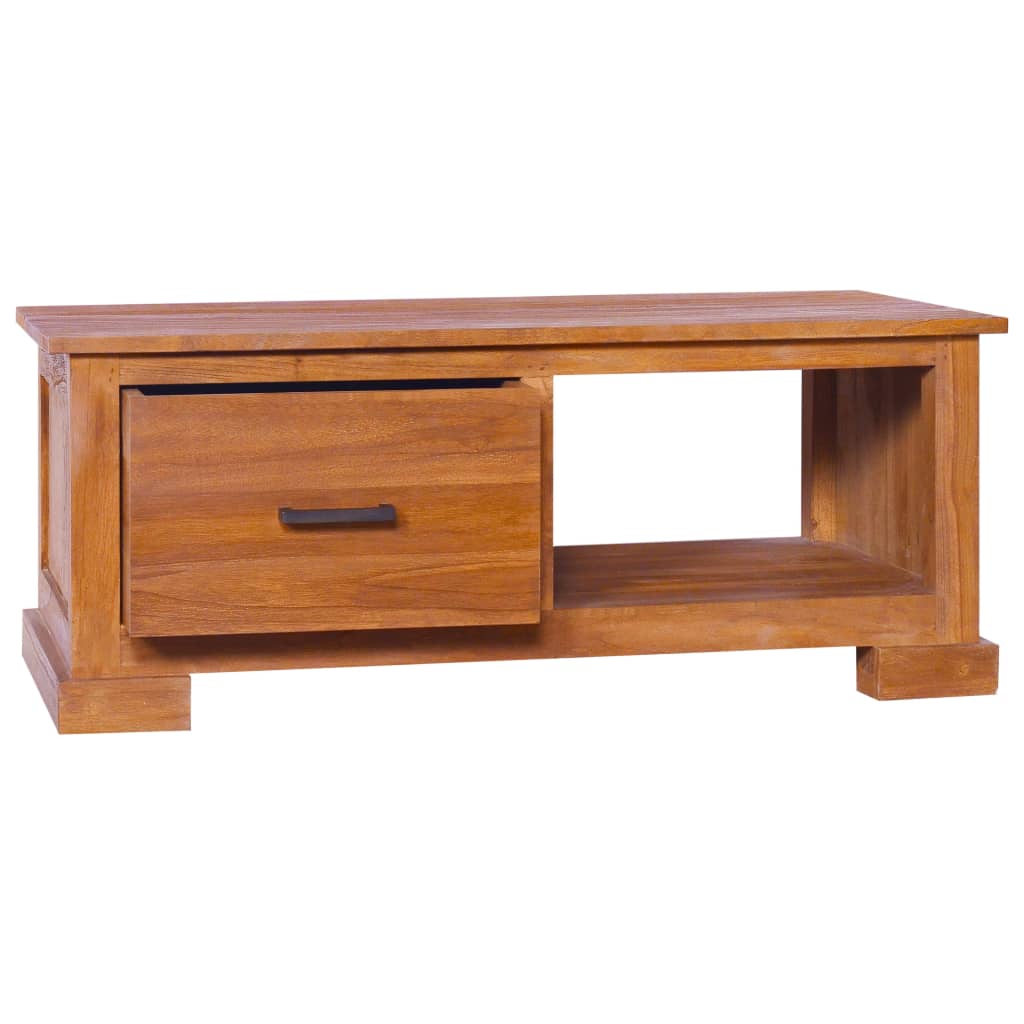 Meuble TV 90x50x37 cm Bois de teck massif - XIOS