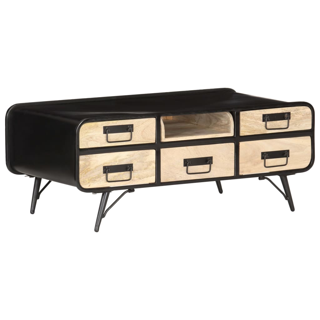 Table basse 100x50x40 cm Bois de manguier massif - XIOS