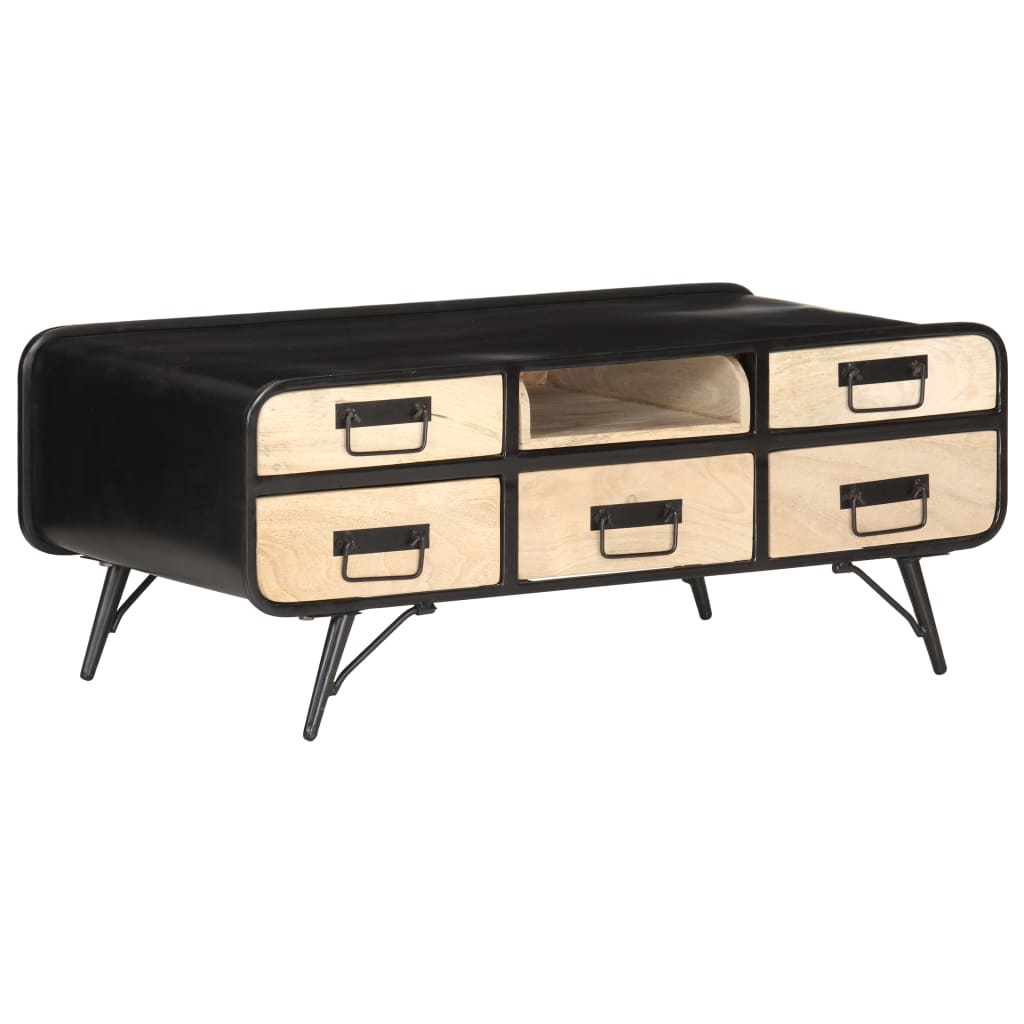 Table basse 100x50x40 cm Bois de manguier massif - XIOS
