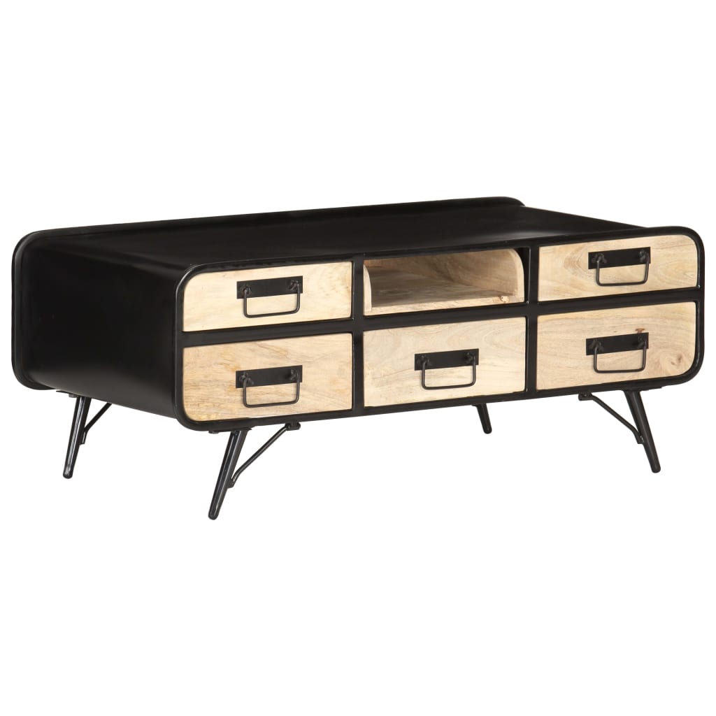 Table basse 100x50x40 cm Bois de manguier massif - XIOS