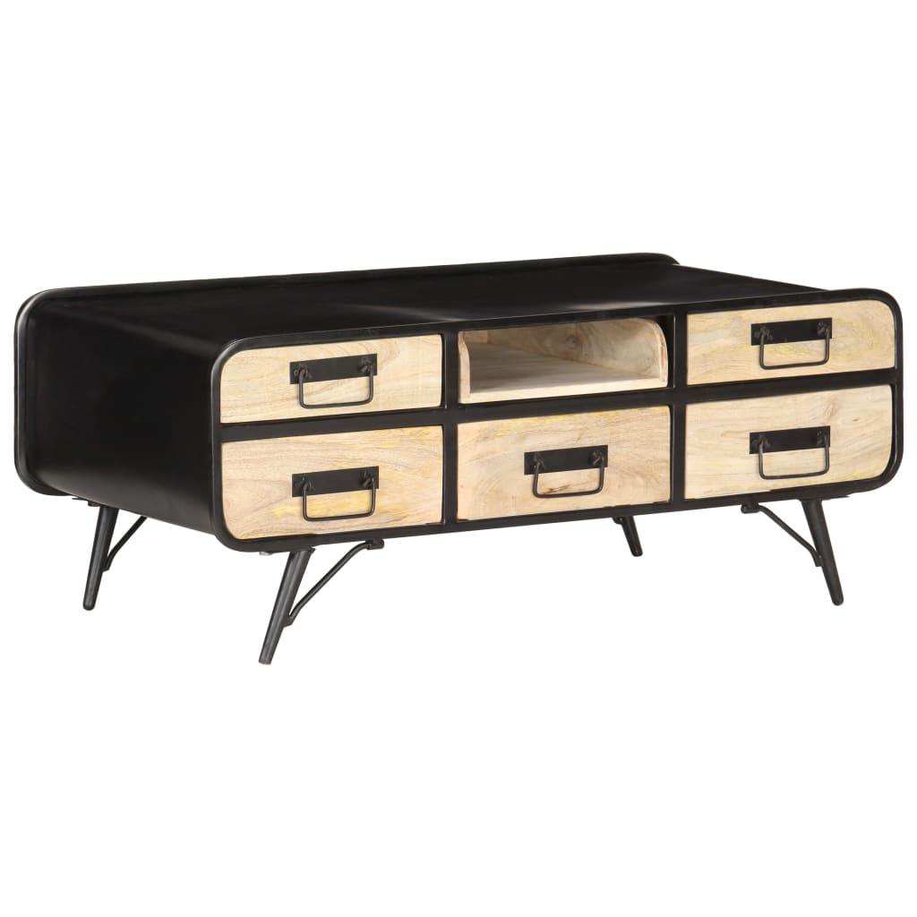 Table basse 100x50x40 cm Bois de manguier massif - XIOS
