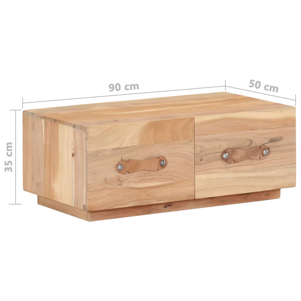 Table basse 90x50x35 cm Bois de récupération massif - XIOS