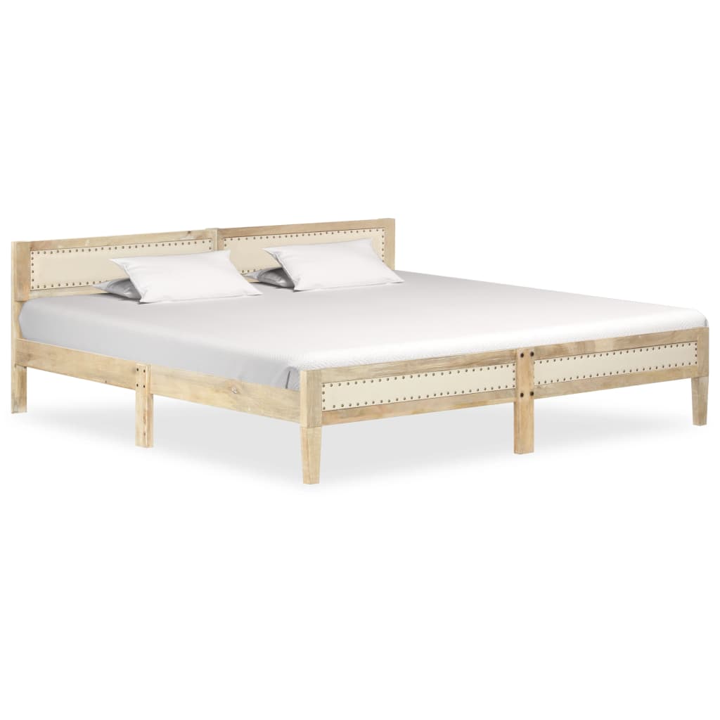 Cadre de lit sans matelas bois de manguier massif 200 cm - XIOS